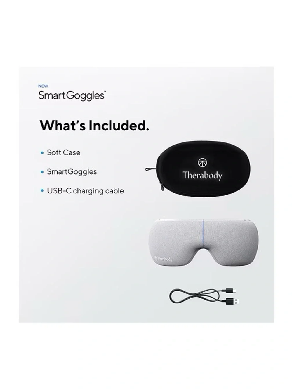 Therabody Smart Eye Massager - Light Gray Fabric